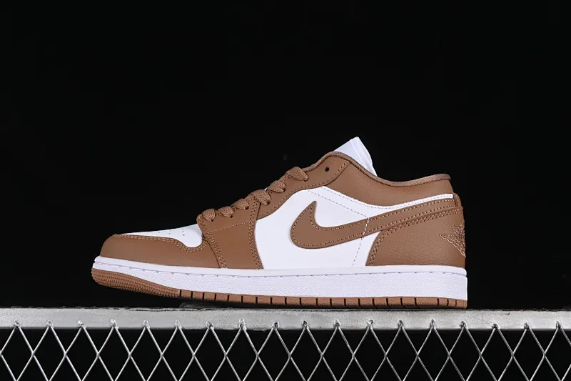 All categories Air Jordan Jordan series basketball shoes Air Jordan 1 Low G version pure original Air Jordan 1 Low AJ1 Joe 1 white brown low-top cultural casual sneakers DC0774-202